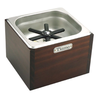 【TIAMO 】洗杯器渣桶附木盒(中)/BC2408(櫻桃木色)|Tiamo品牌旗艦館
