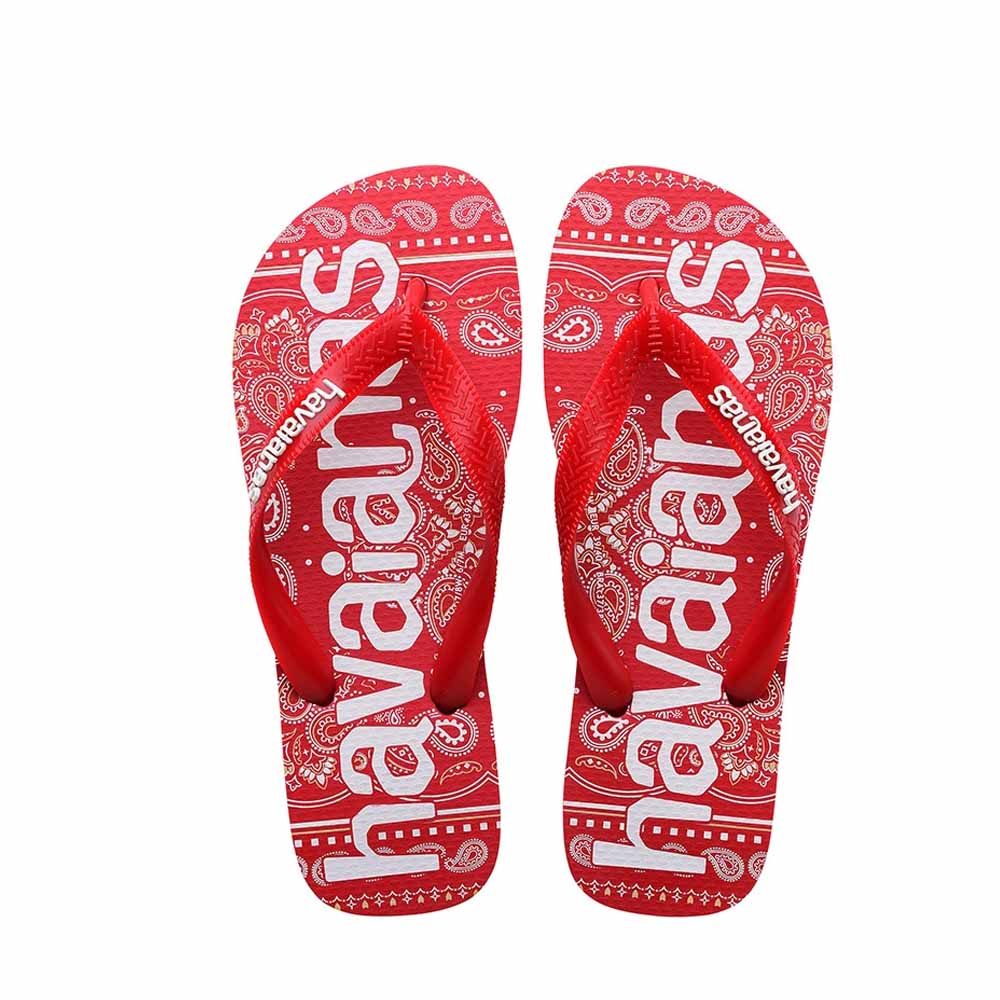 HAVAIANAS 哈瓦仕 TOP LOGOMANIA 紅 變形蟲 人字拖 夾腳拖 中性 4148449-1440U