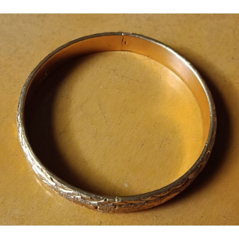 18KGP鍍金手環--內徑6.5cm/未戴過
