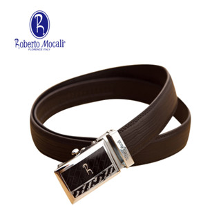 【Roberto Mocali】自動卡榫 牛皮皮帶(RM-7216BKF)