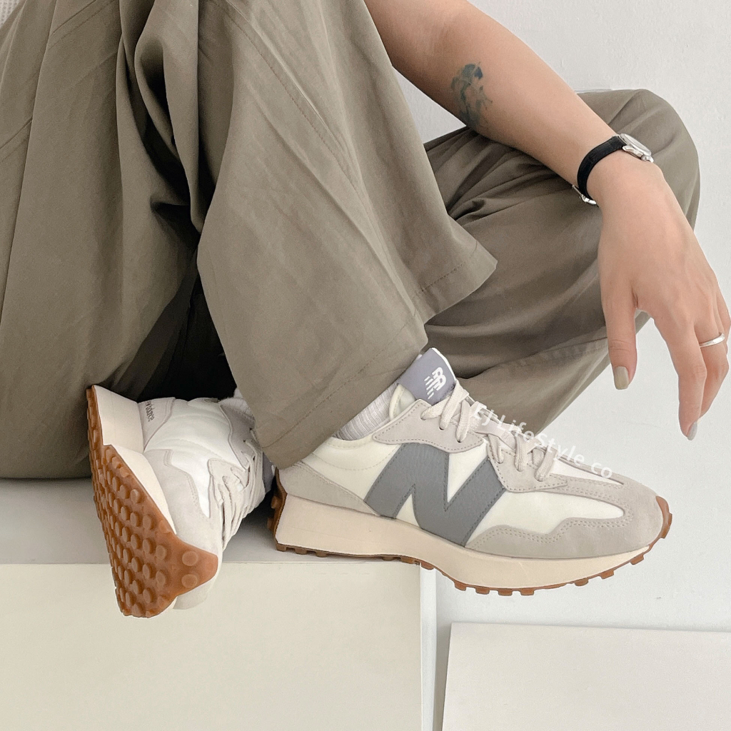 -EJ- 現貨 NEW BALANCE 327 NB 莫蘭迪色 灰 藍 綠 大地色 男鞋 U327LT