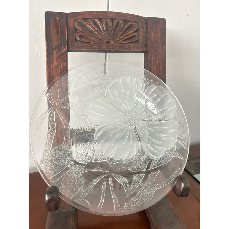 ‼️絕版‼️全新現貨 早期 60年代 KIG INDONESIA  玻璃盤 點心盤  水晶玻璃盤 漂亮 復古懷舊