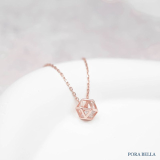 <Porabella>925純銀鋯石項鍊 幾何 純銀項鍊 Necklace