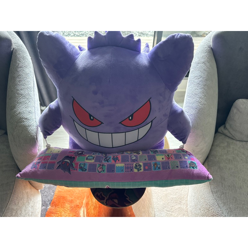 BANDAI正版授權 寶可夢 POKEMON 耿鬼抱枕 耿鬼靠 枕耿鬼周邊抱枕 靠枕