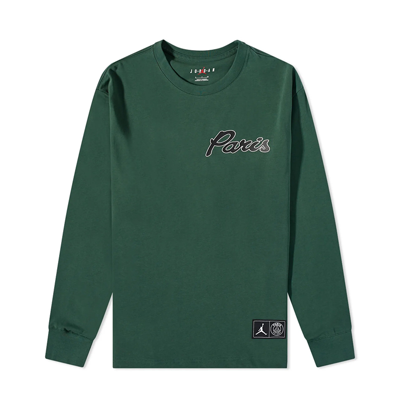 Jordan X Paris PSG 巴黎聖日耳曼 薄長袖 綠 小LOGO 男女款 DB6513-333