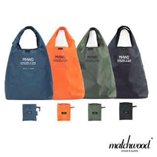 【Matchwood】Reusable 環保手提購物袋 可摺疊式收納購物袋 軍事字體風格 4色 《買五送一》AS-022