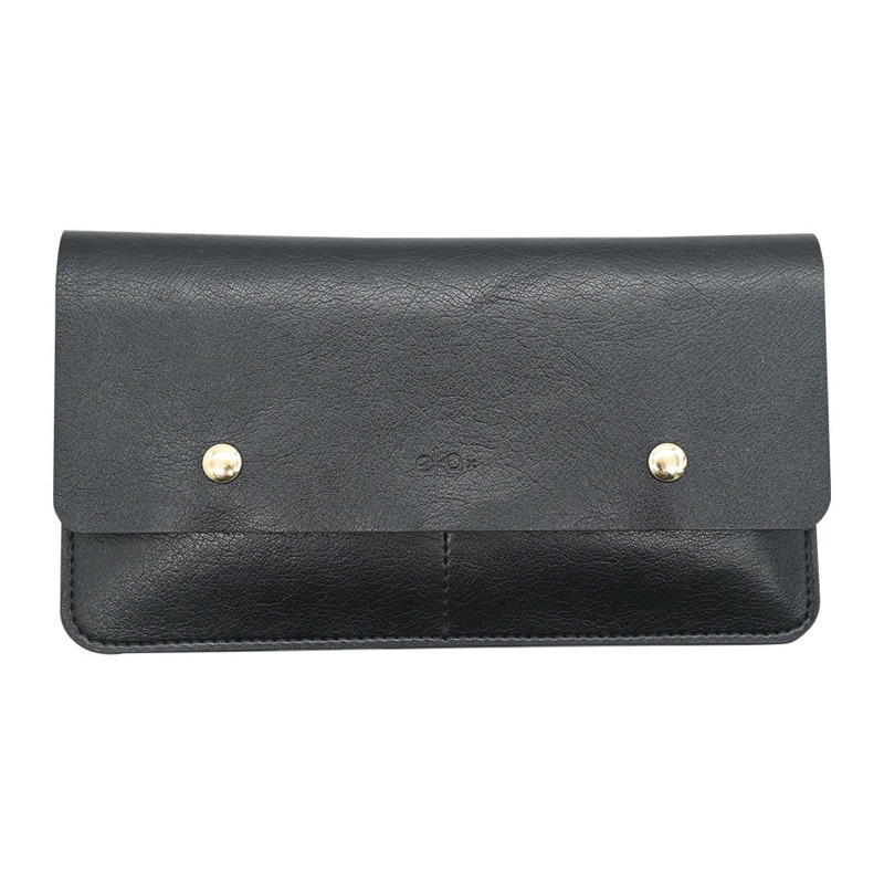 （9.9成新）【ekax】簡約隨身手機長夾包(包包尺寸197x112mm) 黑色 斜背小包 腰包 錢包