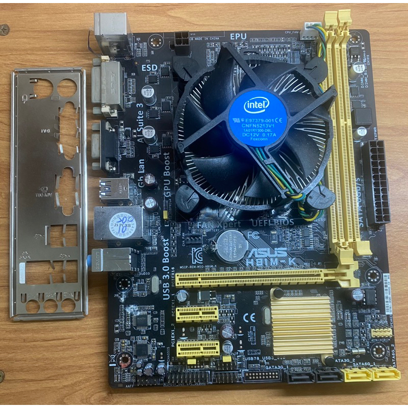 ASUS H81M-K 1150角位主機板 含cpuG3260(二手良品）