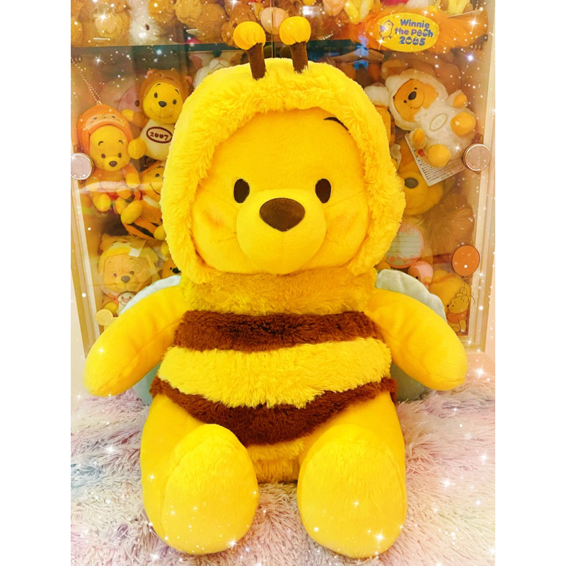 🇯🇵日本 迪士尼 絕版 蜜蜂🐝維尼 蜜蜂裝 變裝 小熊維尼 L玩偶