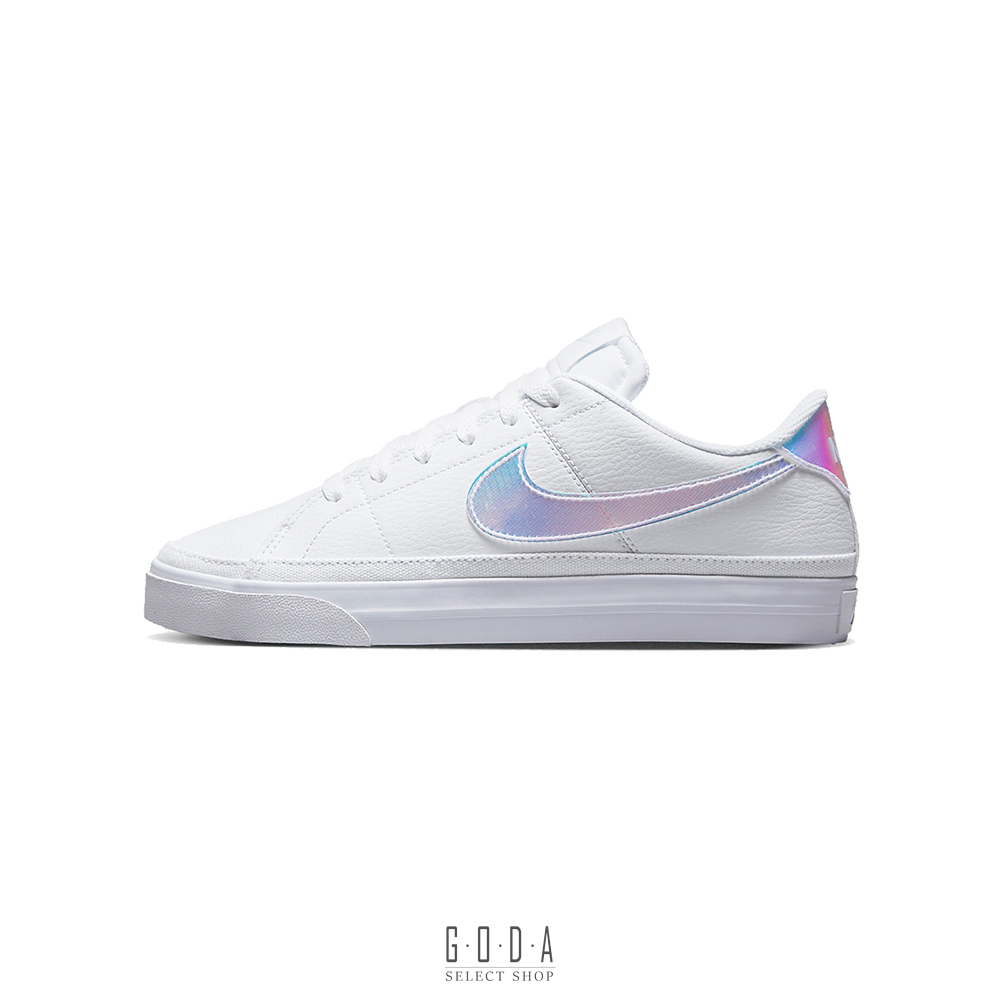 【NIKE COURT LEGACY NN WMNS】白色 漸層 珠光｜炫彩 雷射 女鞋 FD0820-100