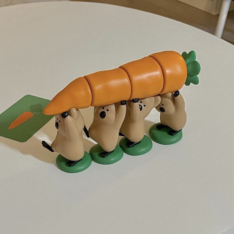 《享玩研究室》全新 DINOTAENG KING CARROT 韓國文創 短尾袋鼠 紅蘿蔔 公仔組
