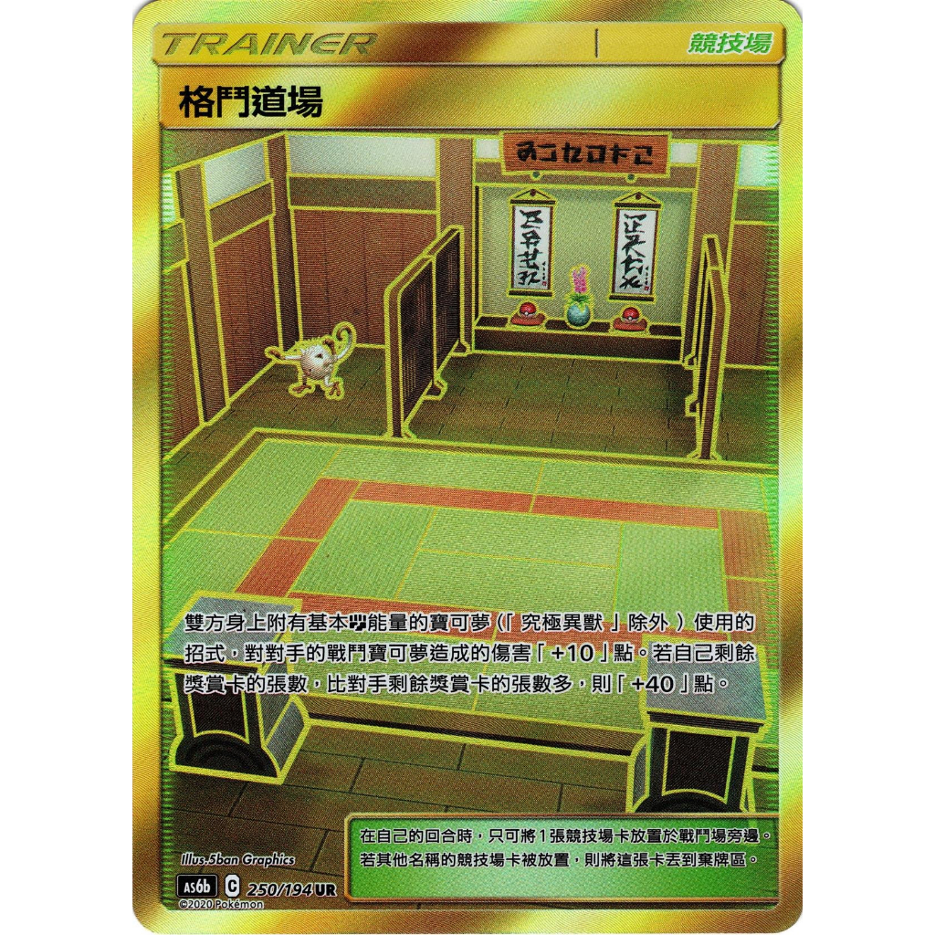 【旺旺卡鋪】PTCG寶可夢卡 中文正版 250/194 UR 格鬥道場