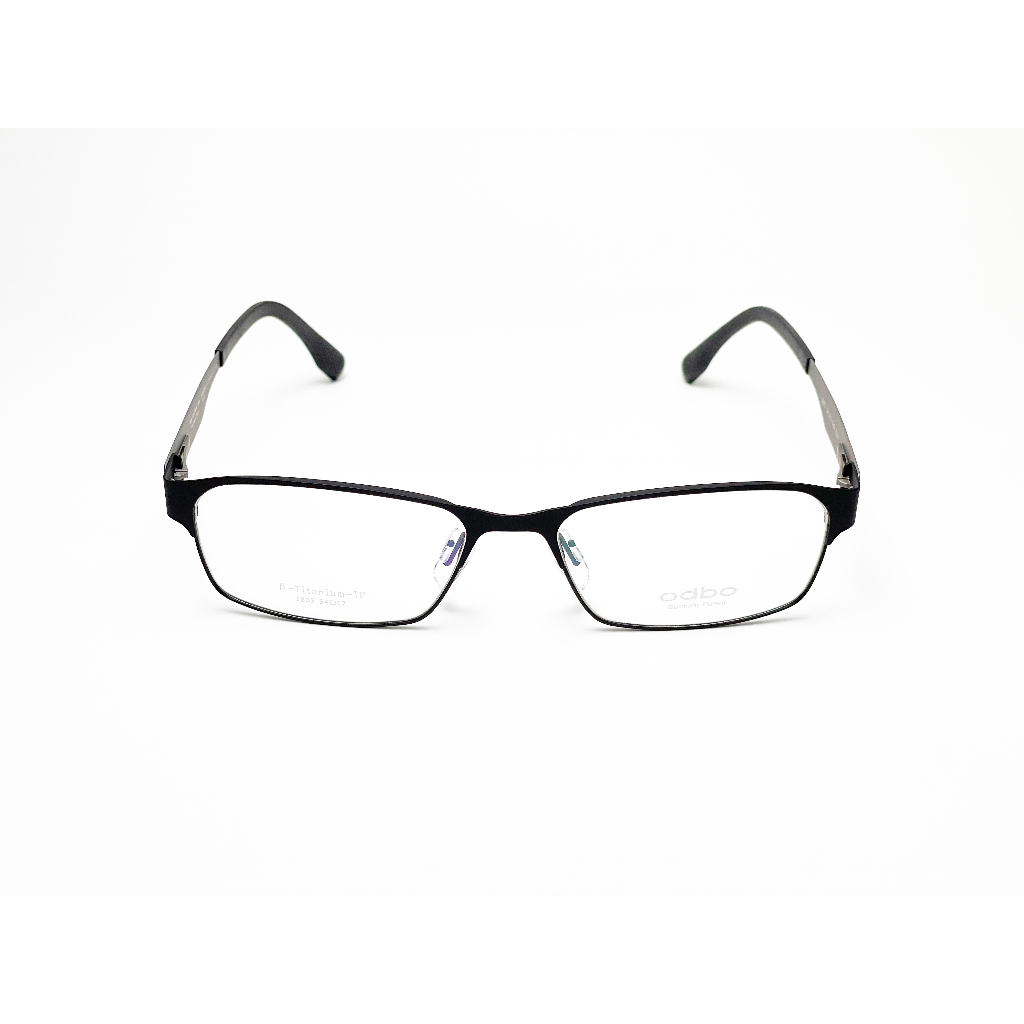 【全新特價】odbo 鈦金屬光學眼鏡鏡框 1805 C13 消光黑銀色 輕量化無螺絲設計