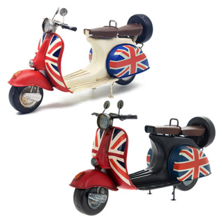 英國Lesser&Pavey家居-英國國旗復古摩托車模型/復古機車模型/復古摩托車模型/機車摩托車擺飾/英國國旗摩托車