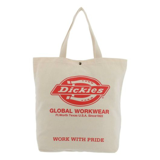 【DICKIES】16826300-60 日本限定 TC CANVAS TOTE BAG 托特包 / 肩背包 (紅字)