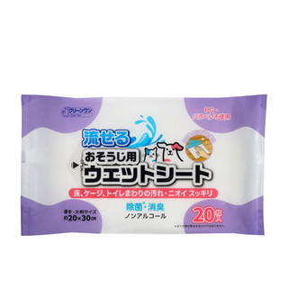 【Clean One】日本製環境清潔用除臭寵物濕紙巾20抽 寵物尿臭 寵物環境異味消除 清潔便盆