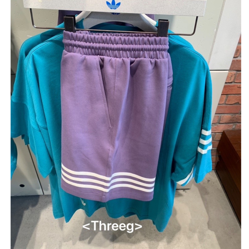 Threeg💫ADIDAS OG ADICOLOR 運動短褲 棉褲 刺繡LOGO 紫色 男款 IN4676