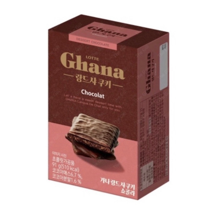 【韓國零食】Lotte ghana巧克力夾心餅乾-白巧克力、黑巧克力
