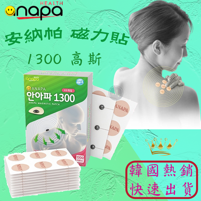熱銷 🔥韓國ANAPA磁力貼 1300高斯🔥 緩和痠痛 台灣現貨