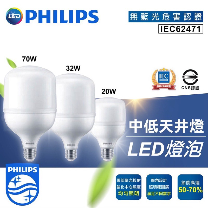 Philips飛利浦中低天井燈 燈泡 70w E40 絕對最便宜