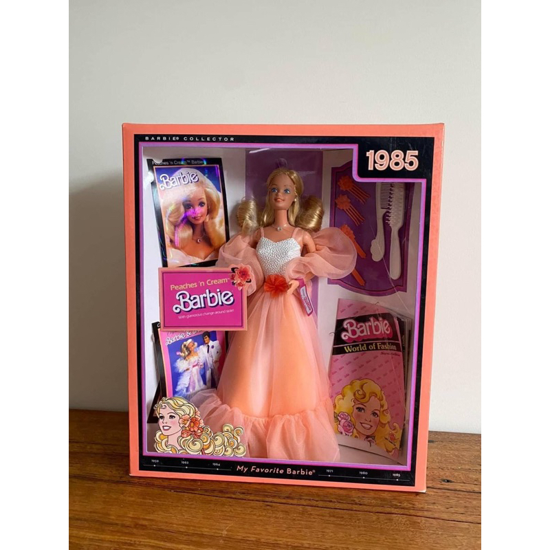 絕版現貨 1985蜜桃仙女芭比2005年復刻禮盒Barbie peach and cream芭比真人電影有出現