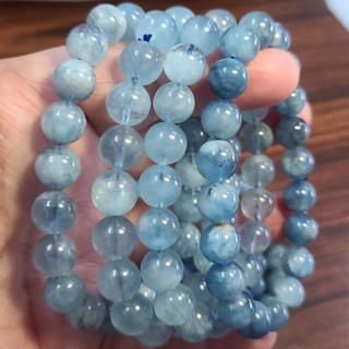 海藍寶 魔鬼藍 手鍊 手環 手珠 魔鬼海藍寶 10mm 天然❤水晶玉石特賣#r170-7