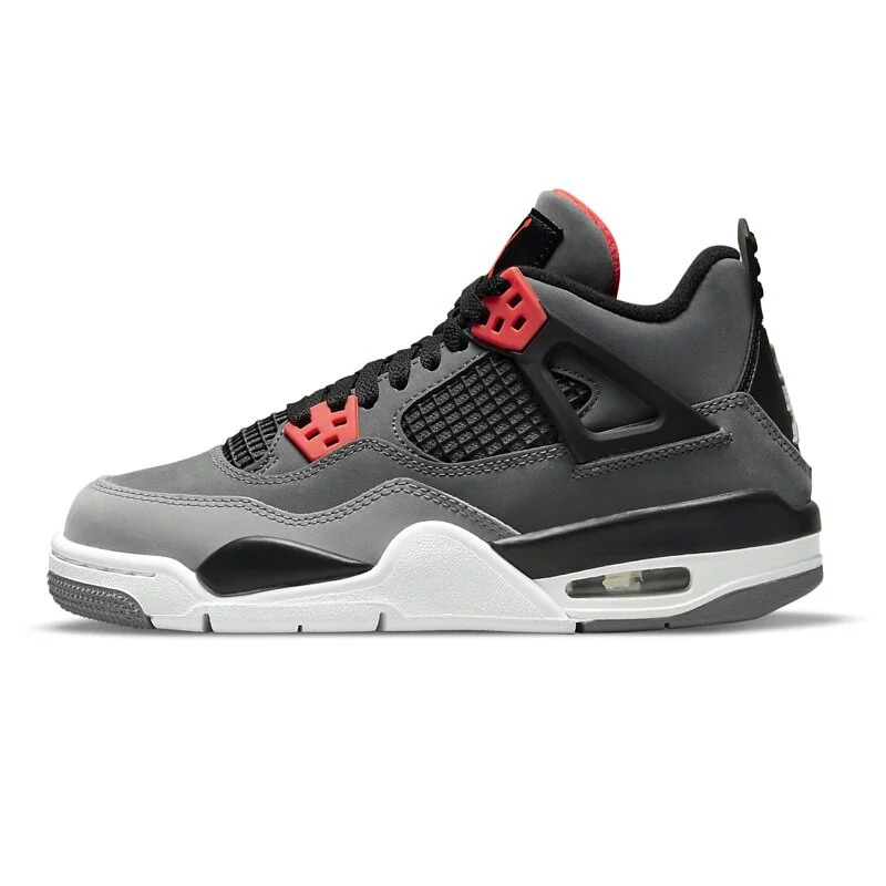 Air Jordan 4 GS "Infrared" 紅外線 黑灰紅 女鞋 408452-061 [現貨]