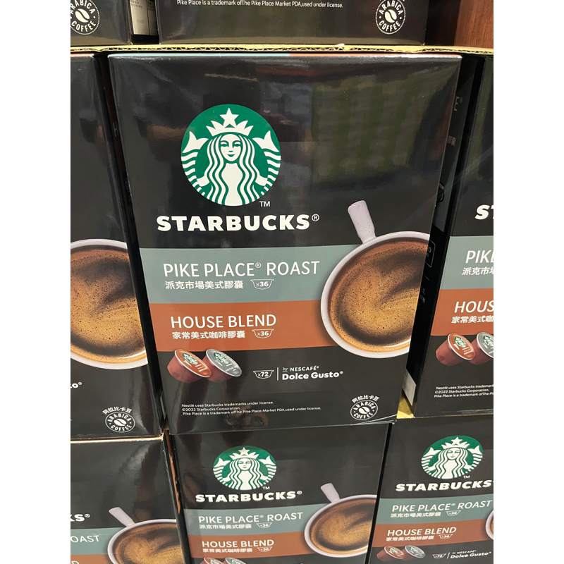 Starbucks星巴克 派克+家常美式咖啡膠囊 (適用NESCAFE 機器)1盒72顆  1579元