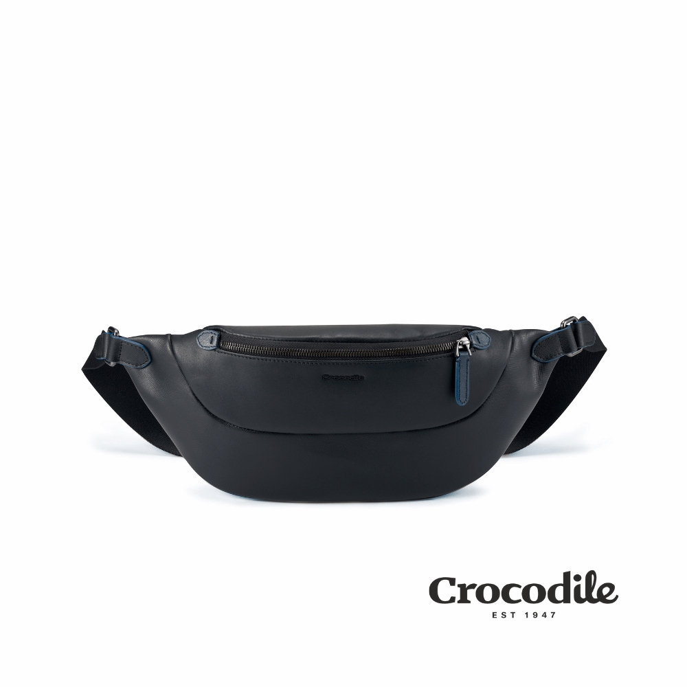 Crocodile鱷魚皮件 男生斜背包 胸包側背包 送禮推薦-Titan 2系列-0104-10504-黑色-新品上市