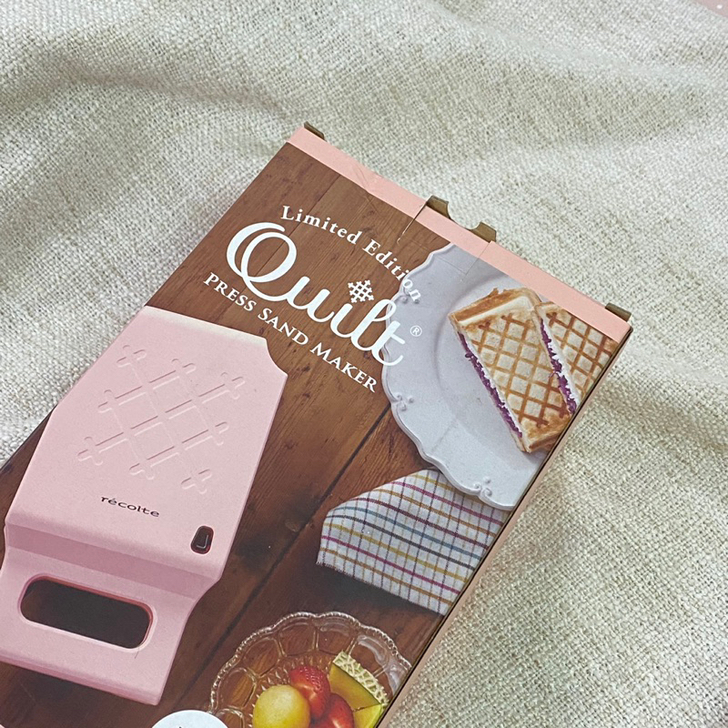 【快速出貨】日本🇯🇵Recolte 麗克特 Quilt 格子三明治機🥪- 櫻花粉🌸