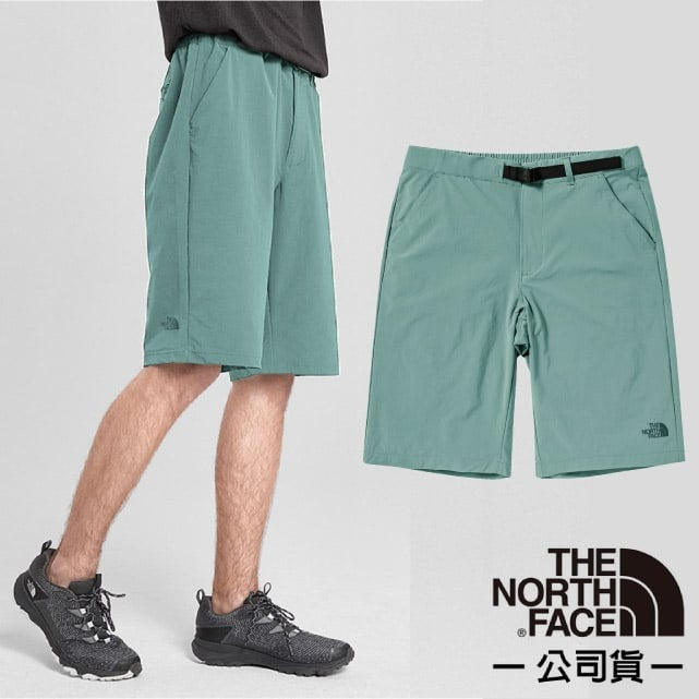 【美國 The North Face】男 款快排彈性登山排汗短褲 UPF50防曬抗臭運動短褲 休閒五分褲_46KZ