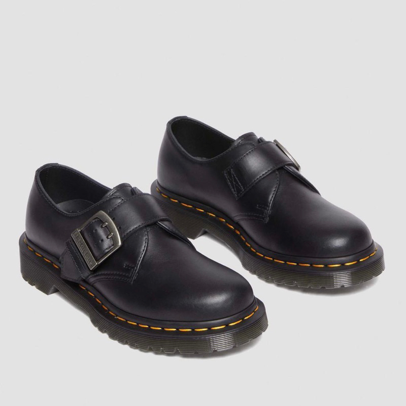 現+預｜Dr.Martens 1461 BUCKLE PULL UP 銀釦 孟克鞋 無鞋帶 黑色皮鞋 馬丁鞋 馬汀