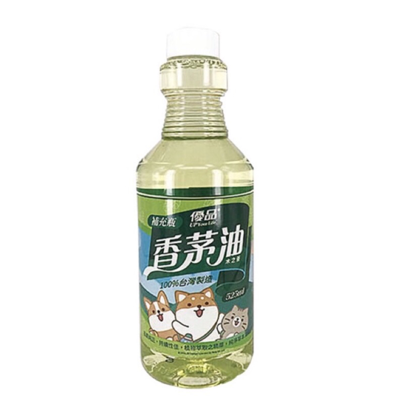 優品 木之薈香茅油525ml-補充瓶