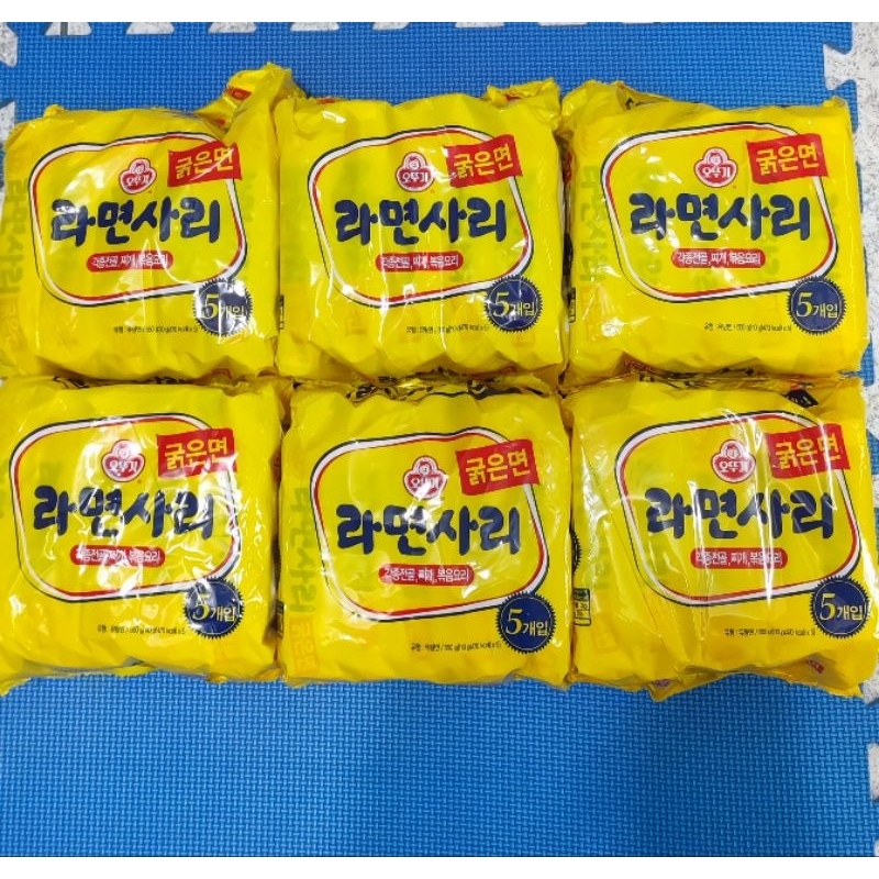 品名:韓國不倒翁(OTTOGI)Q拉麵 (粗-純麵條)整圖*6袋，每袋5入