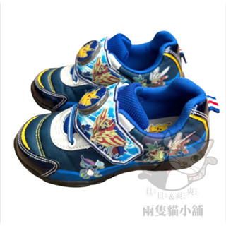 寶可夢運動鞋 電燈 發光 皮卡丘 布鞋 Pokemon 男童 劍與盾