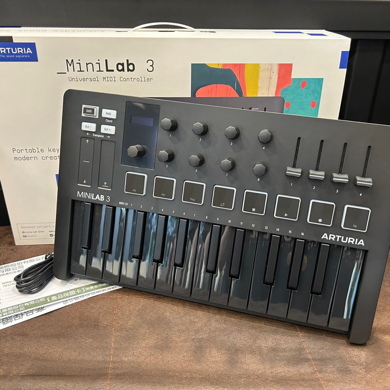 【搖滾玩家樂器】全新公司貨 限量全黑 Arturia MiniLab 3 MkIII 25鍵 主控鍵盤 MIDI鍵盤