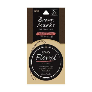 日本CARALL Brown Marks吊掛式紙卡芳香劑 香片(3入組) 3566-四種味道選擇