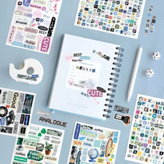Ξ ATTIC Ξ 現貨🚩韓國iconic~Magazine Sticker 韓式手帳 雜誌風 無痕裝飾貼紙包 6張入
