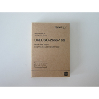 全新盒裝 Synology 群暉科技 D4ECSO DDR4 2666 16GB ECC SO-DIMM 伺服器記憶體
