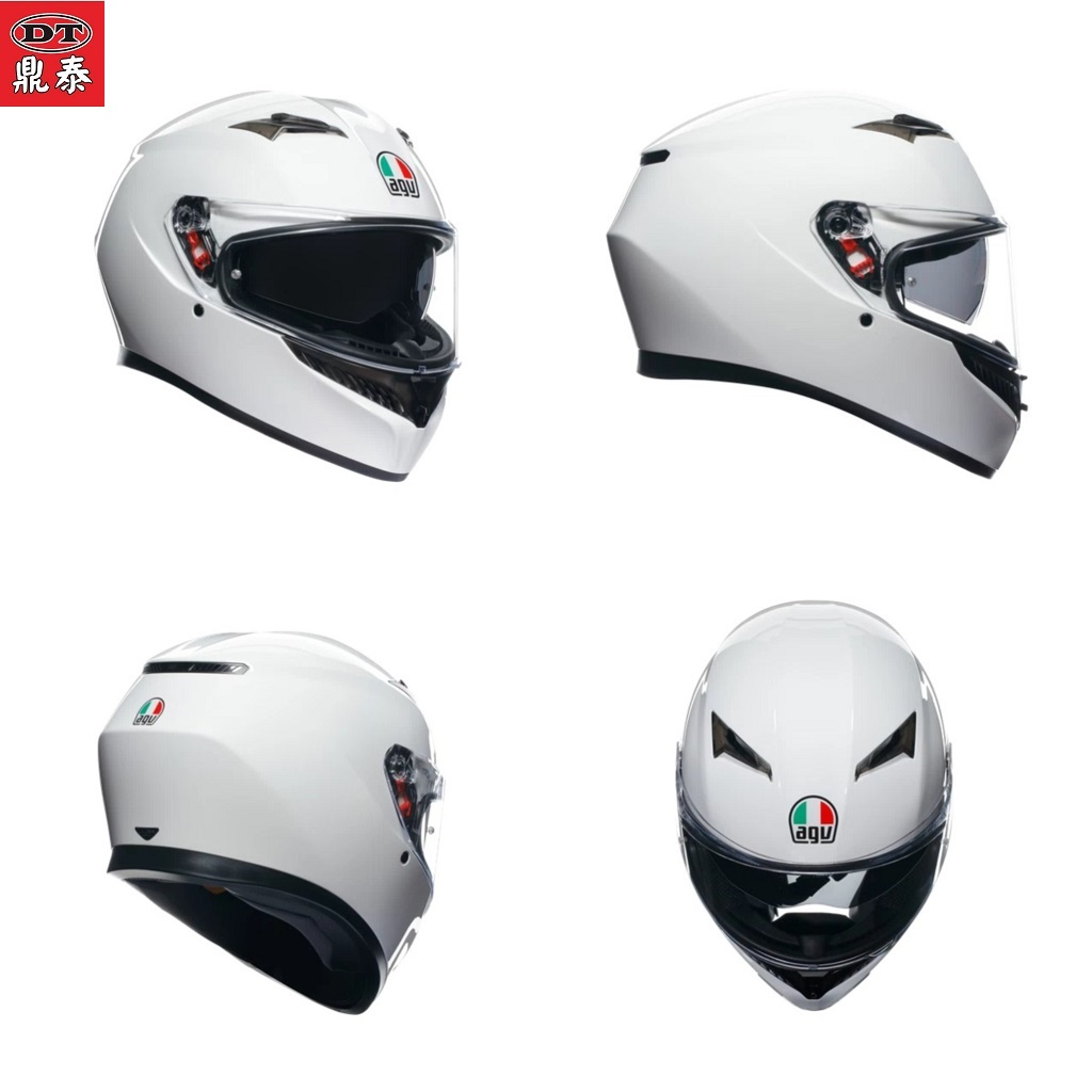 鼎泰安全帽 AGV K3 MONO SETA WHITE 亮白 素色 內墨片 全罩安全帽 亞洲版 公司貨 附鴨尾