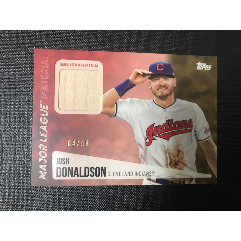 2019 Josh Donaldson 限量 球棒卡 用品卡 二手 請看描述