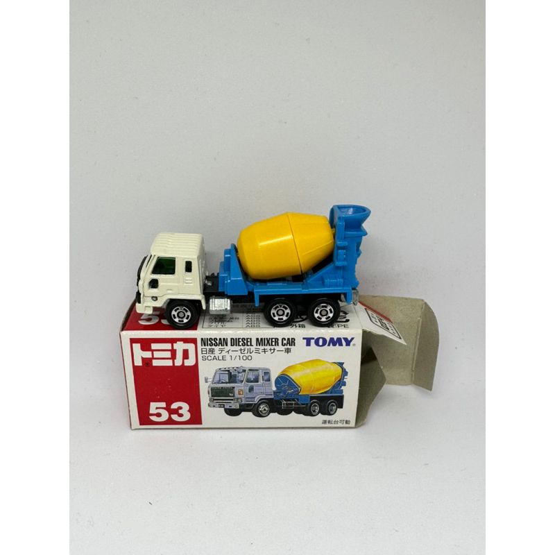 TOMICA 多美 小汽車 模型車 53 舊藍標 日產 Nissan diesel mixer car水泥車台泥台灣水泥