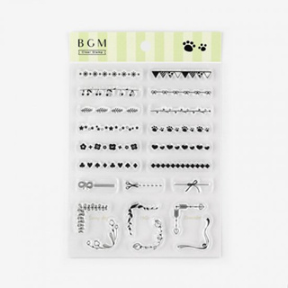 【文具室務】日本 BGM 水晶印章 裝飾線 BT-CS017 Clear Stamp 手帳 拼貼 印章 手作 卡片