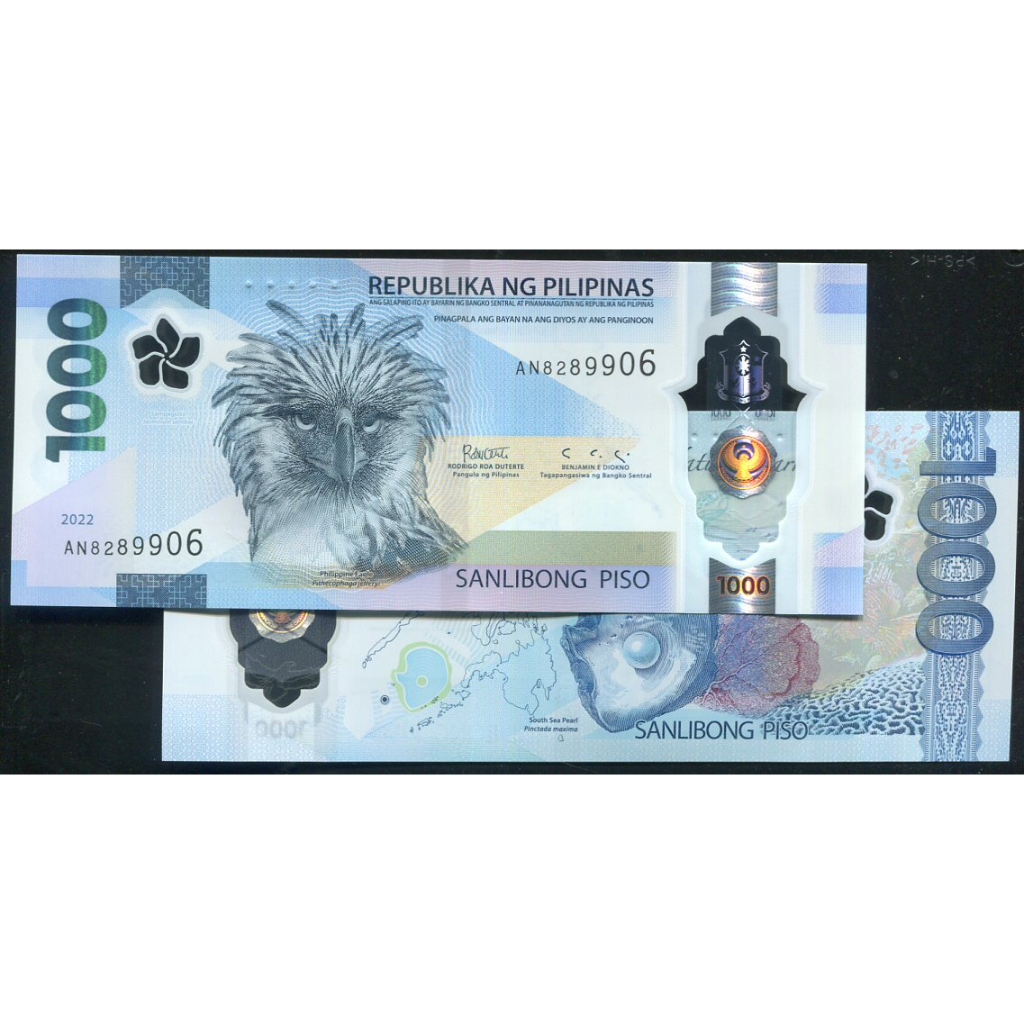 【塑膠鈔】Philippines(菲律賓), P230a 動物 , 1000-PESO , 2022 ,品相全新UNC#