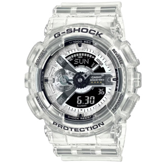 【聊聊私訊甜甜價】CASIO G-SHOCK 40週年 透明結構雙顯腕錶 GA-114RX-7A