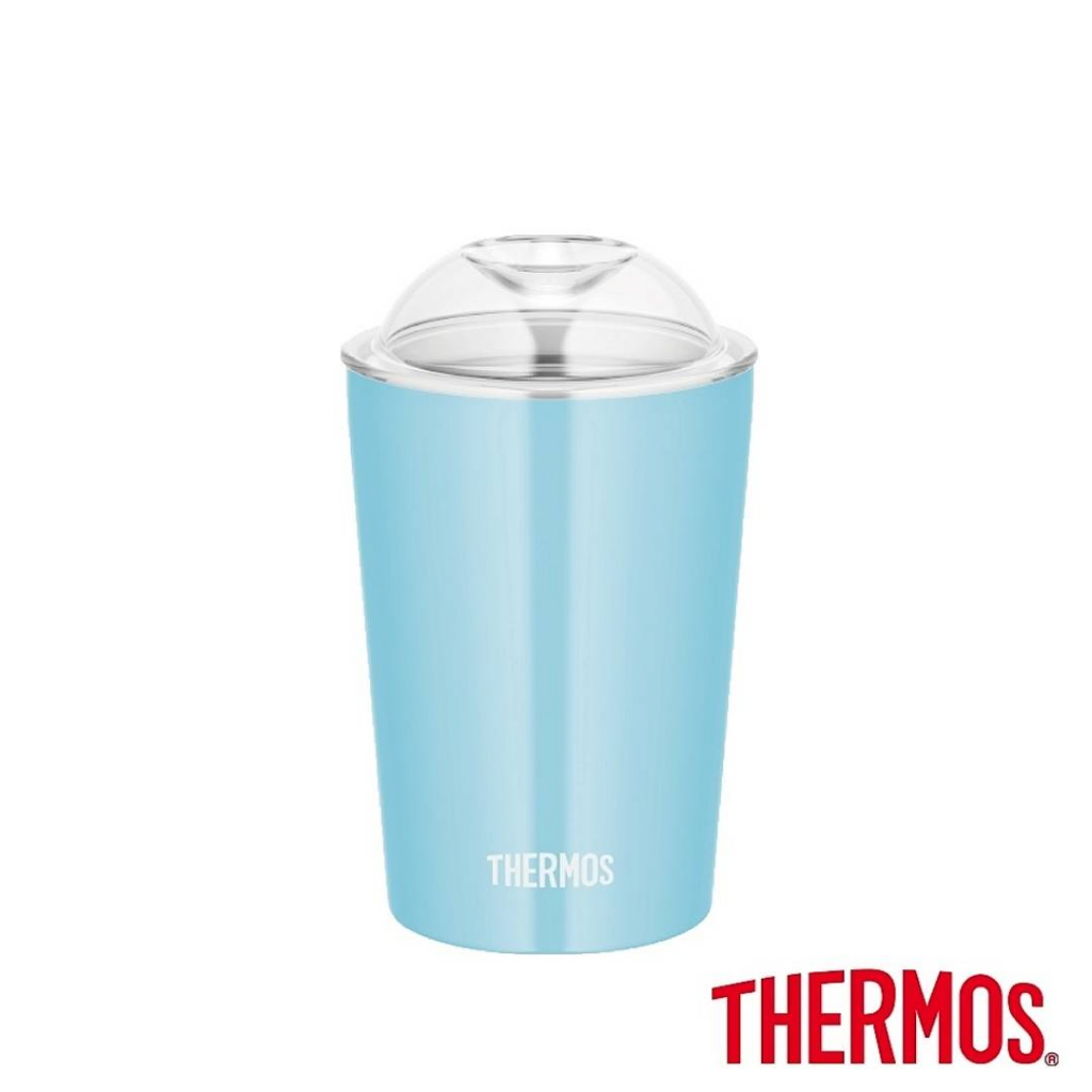【THERMOS膳魔師】不鏽鋼真空杯300ml(JDJ-300) 淺藍色 馬卡龍色系冰沁杯 水杯 保冷杯 飲料杯