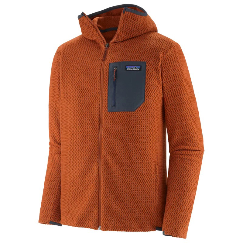 PATAGONIA®男款 R1® AIR FULL-ZIP HOODY  橘色M號