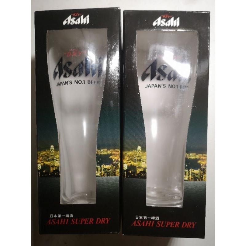 全新未用Asahi朝日啤酒杯一組2杯