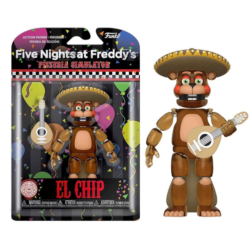 美國Funko Five Nights At Freddy's佛萊迪五夜驚魂FNAF披薩模擬器夜光El Chip公仔