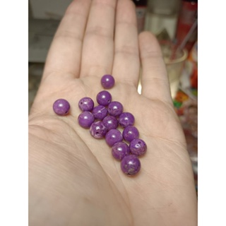 C01-DIY紫雲母散珠單珠，6.6mm，地圖油畫色